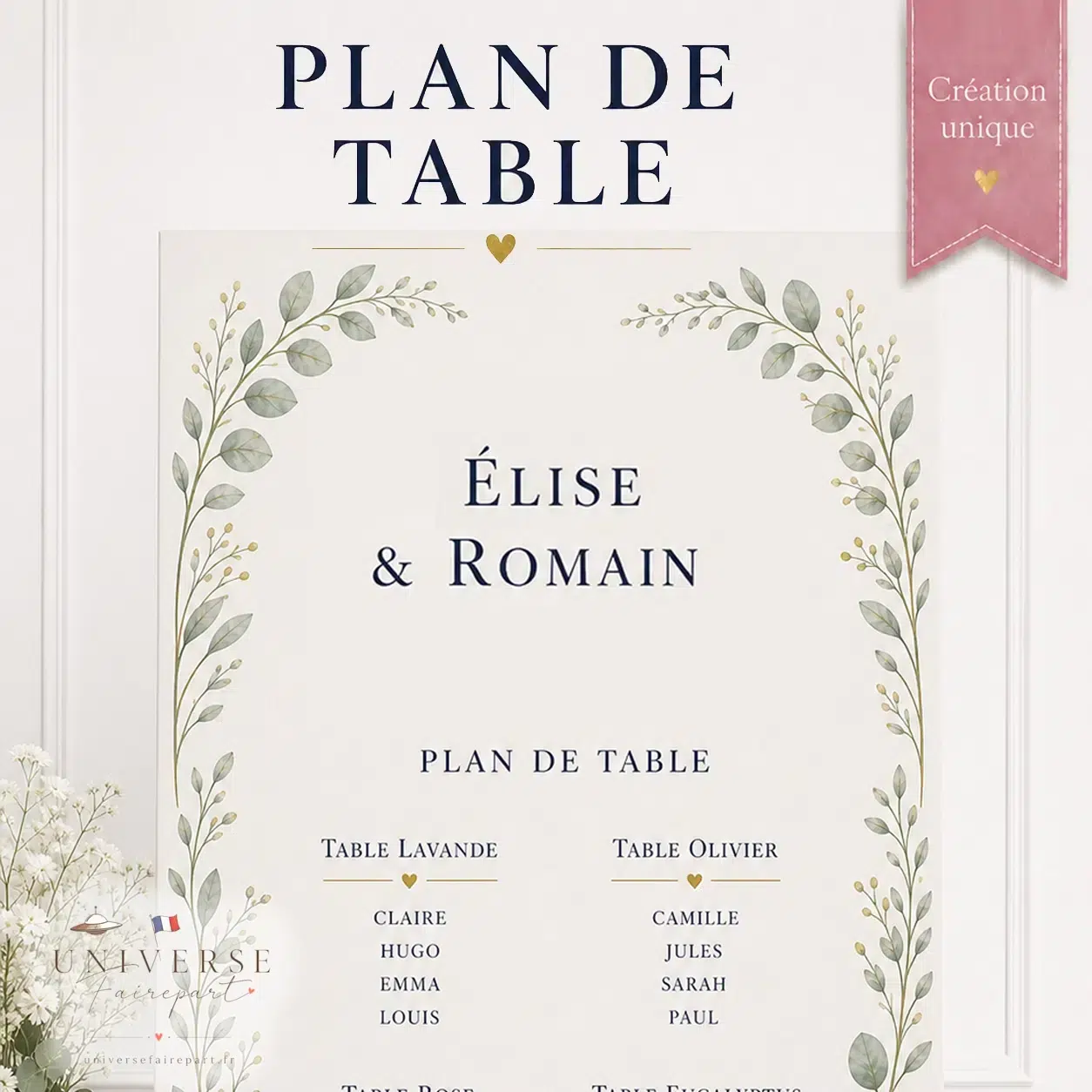 Création Unique Plan de table