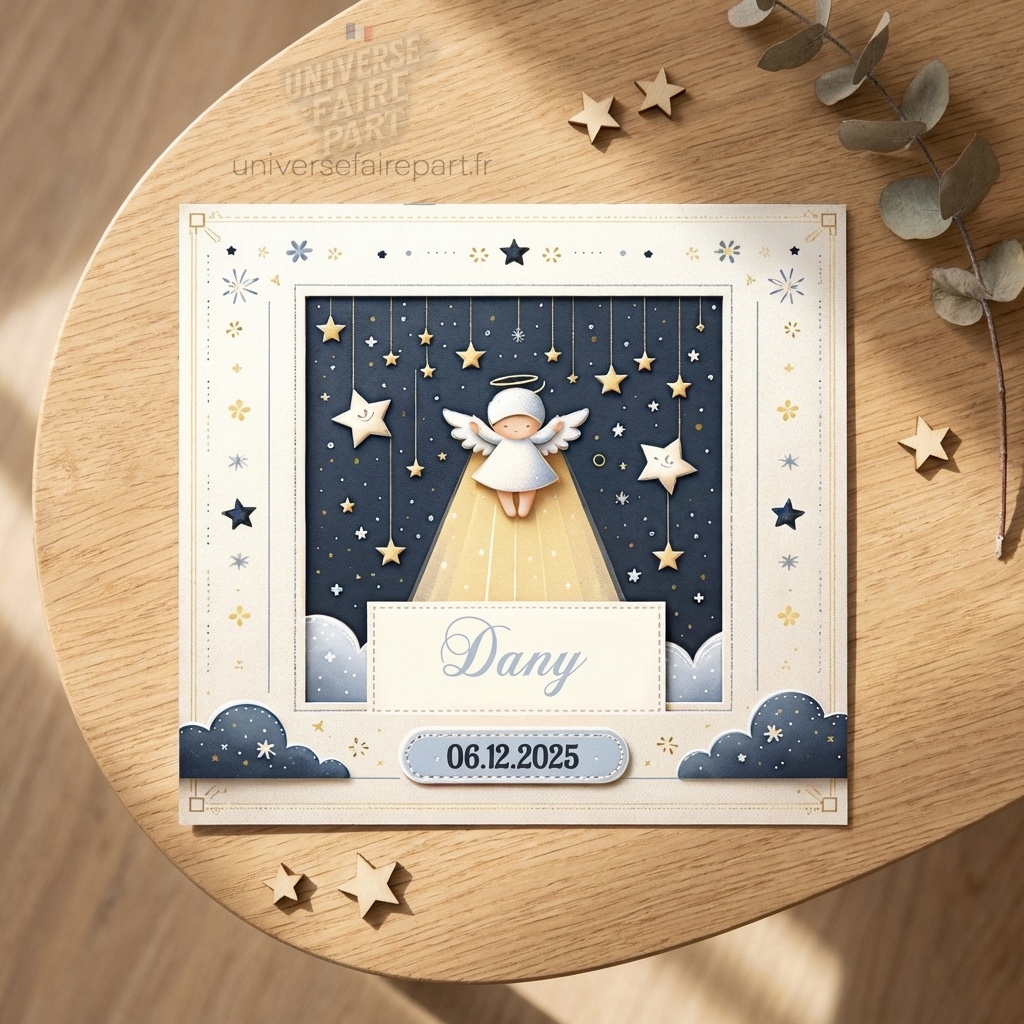 N°289 – Faire-Part de Naissance Ciel Étoilé