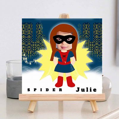 N°282 - Faire-part Original invitation Spiderman SpiderGirl super héros