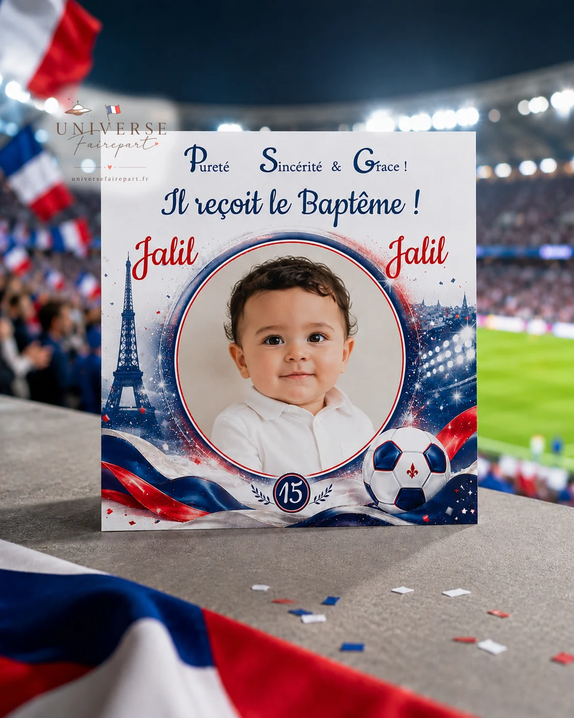 N°279 Faire-part naissance foot Paris psg