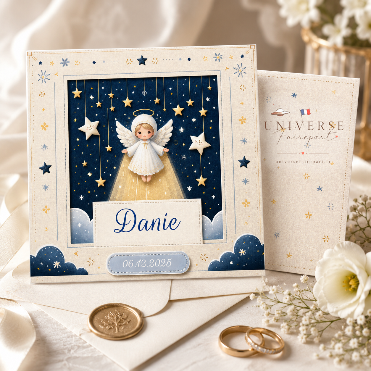 N°289 Faire-Part de Naissance Ciel Étoilé