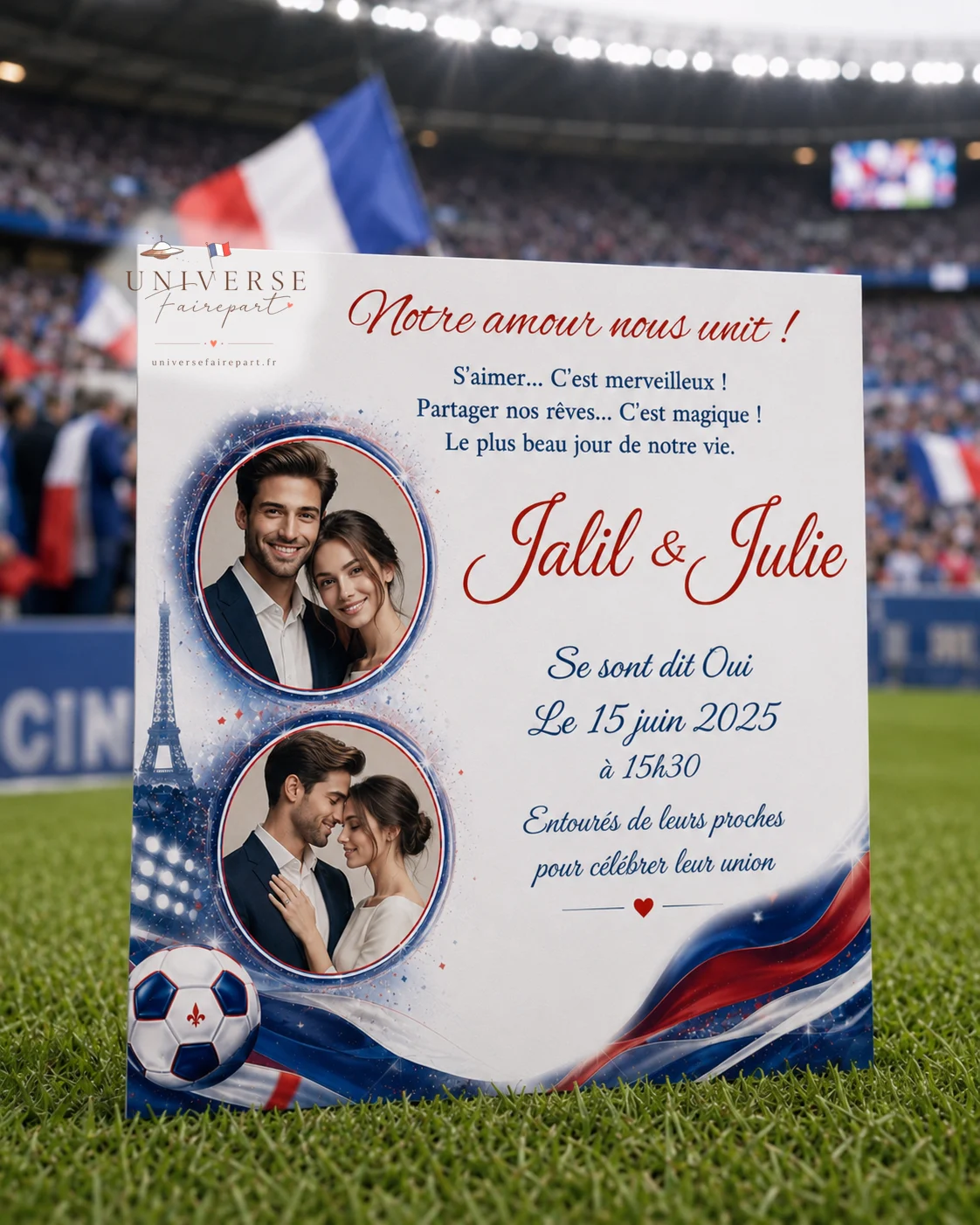 N°279 Faire-part naissance foot Paris psg