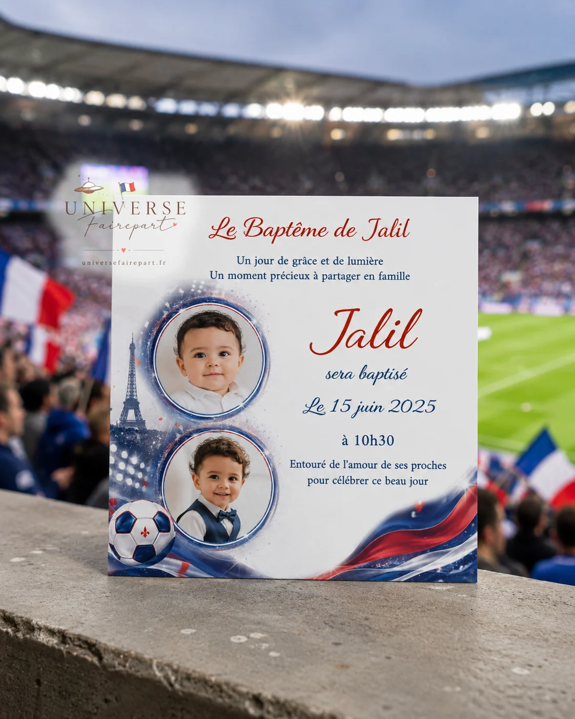 N°279 Faire-part naissance foot Paris psg