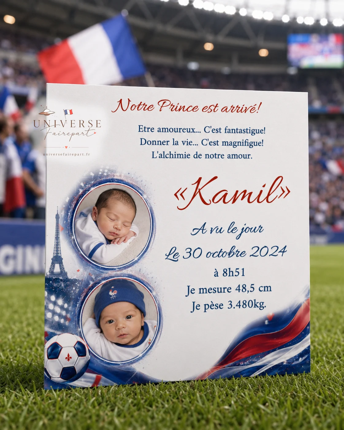 N°279 Faire-part naissance foot Paris psg
