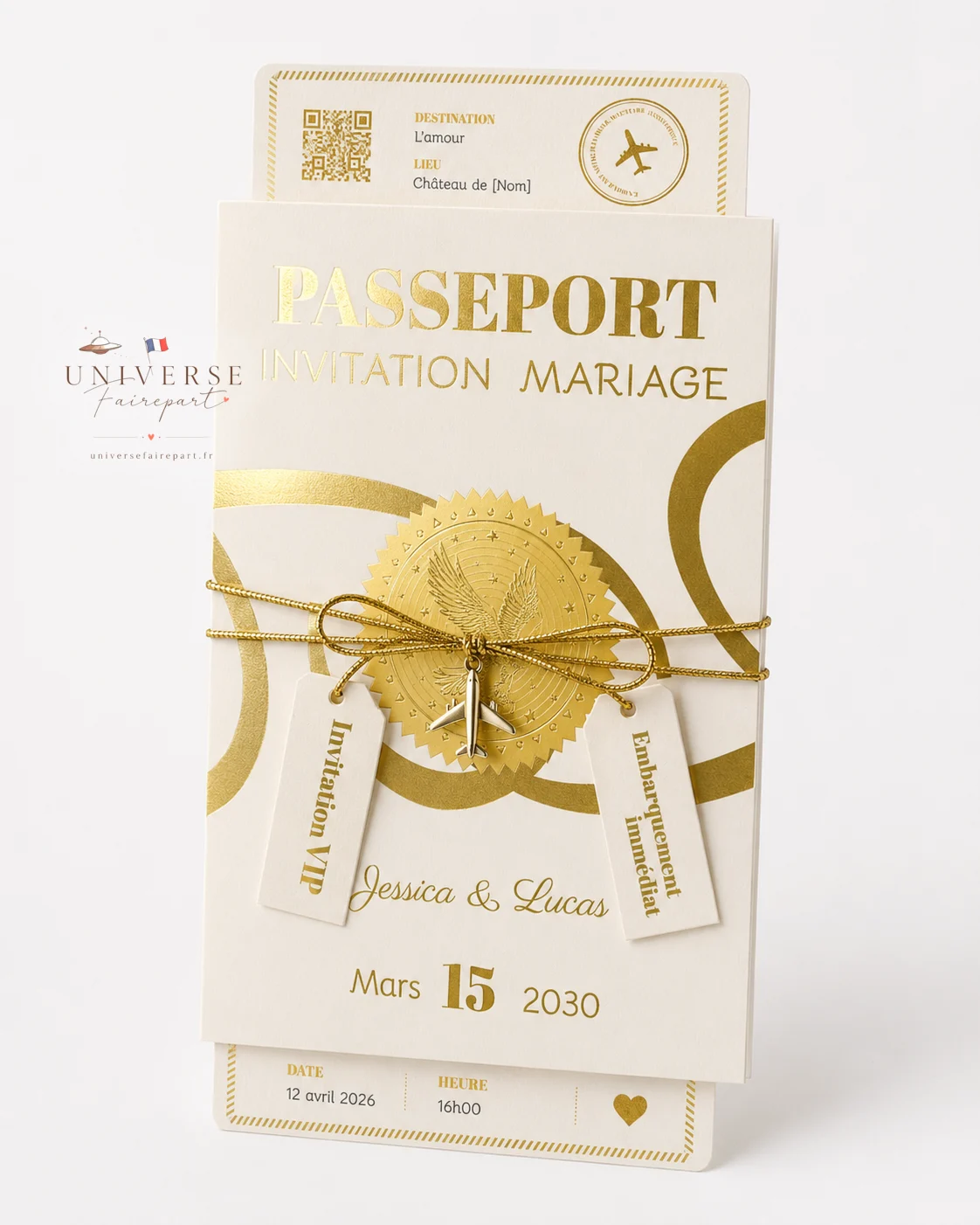 N°437 Faire-part Cartes d'embarquement pour mariage