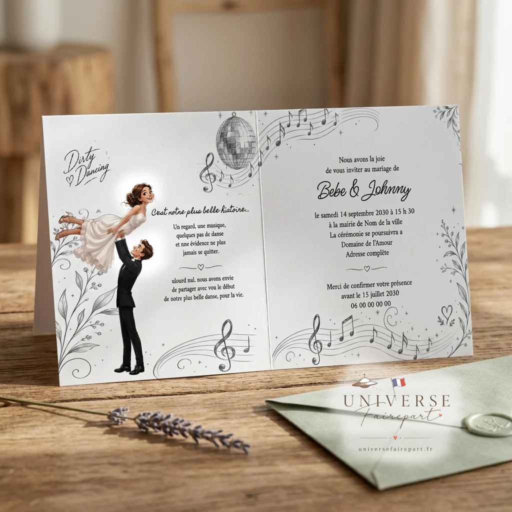 N°530 Faire-part mariage Dirty Dancing