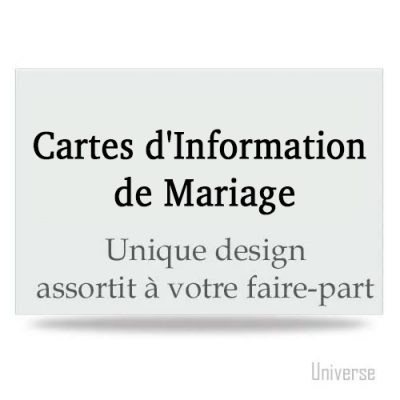 Cartes d'Information de Mariage : Explication et Étapes