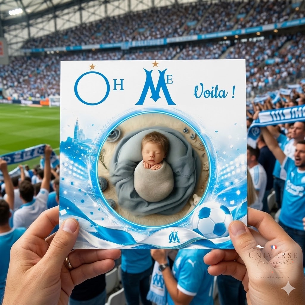 N°533 Faire-part naissance OM marseille foot