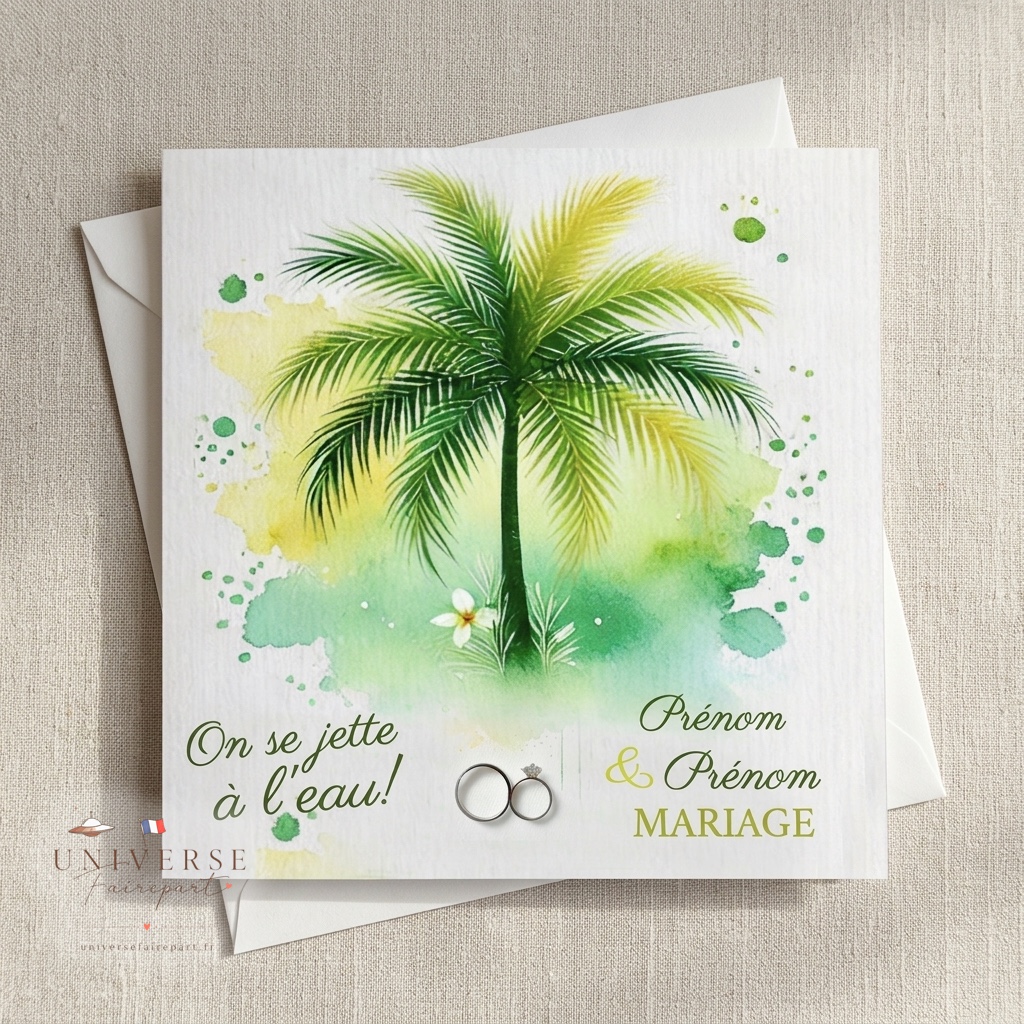 N°05 Faire-part de Mariage « Sous le Palmier Éternel »