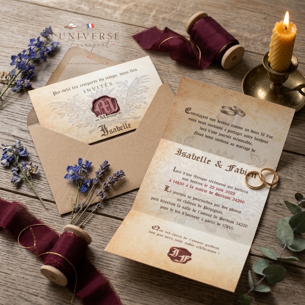 N°534 Parchemin mariage Médiéval