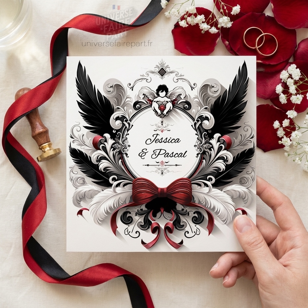 N°164- Élégance Baroque : Faire-part de Mariage