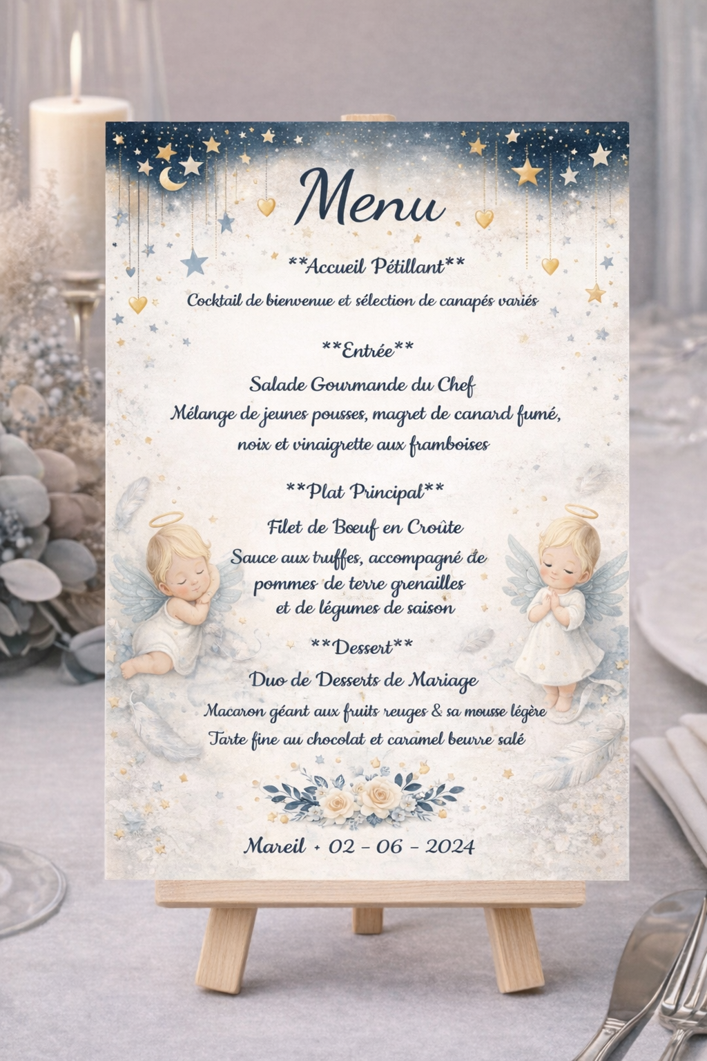 N°433.4 – Menu place Ciel Étoilé petit ange