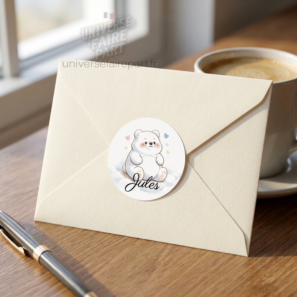 N° 333.2- Rond collant Enchanté Sam l&rsquo;Ourson