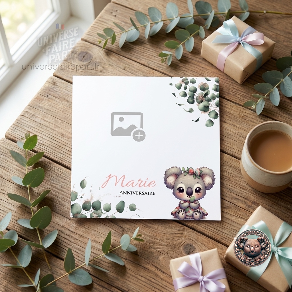 N°313 – faire-part Petite Koala Gourmande
