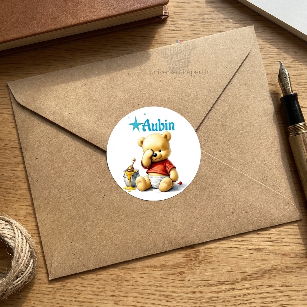 N°539.4 – Rond collant Winnie L&rsquo;ours malin en Bleu