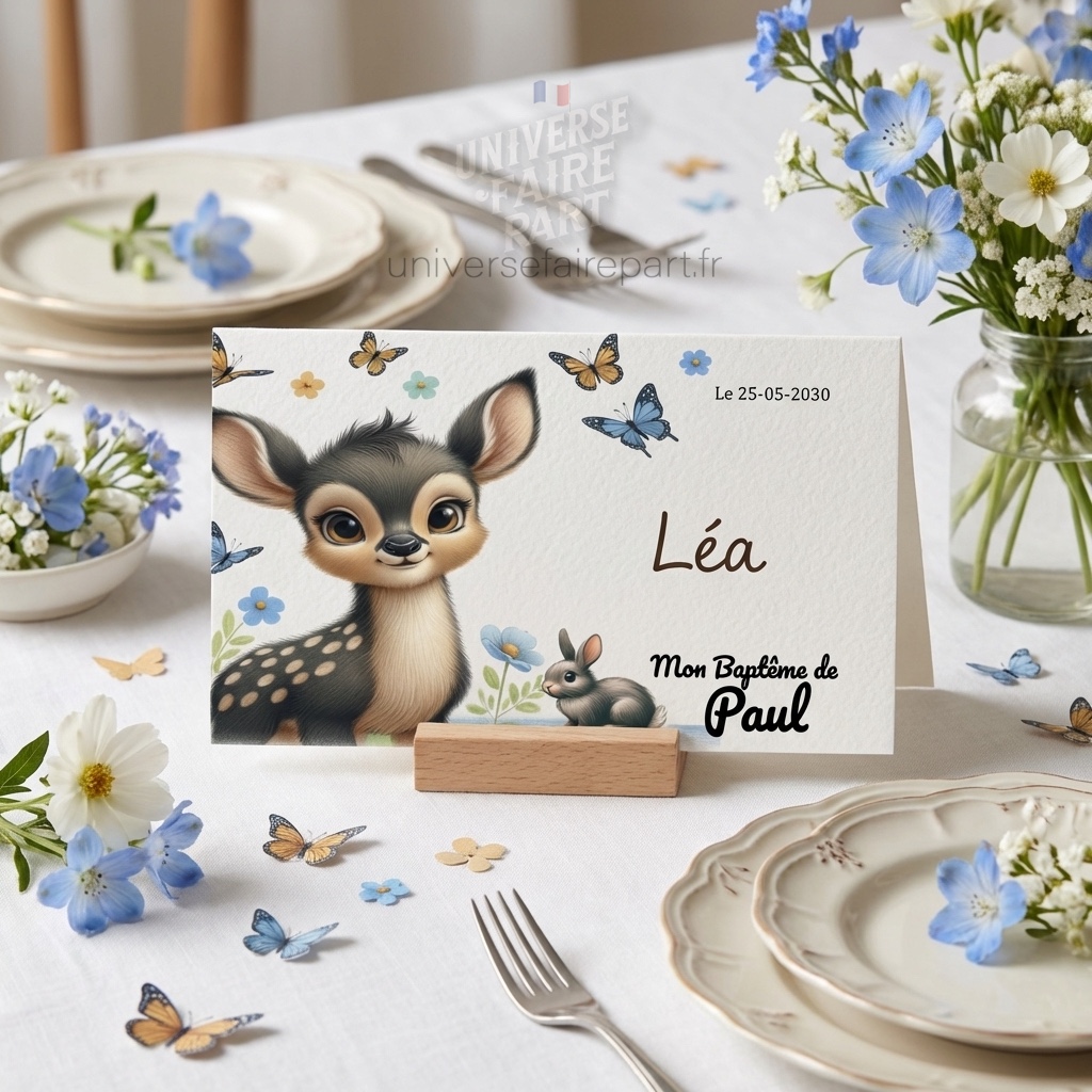 N°136.2  Porte nom forêt enchantée Journée Féerique  Bambi