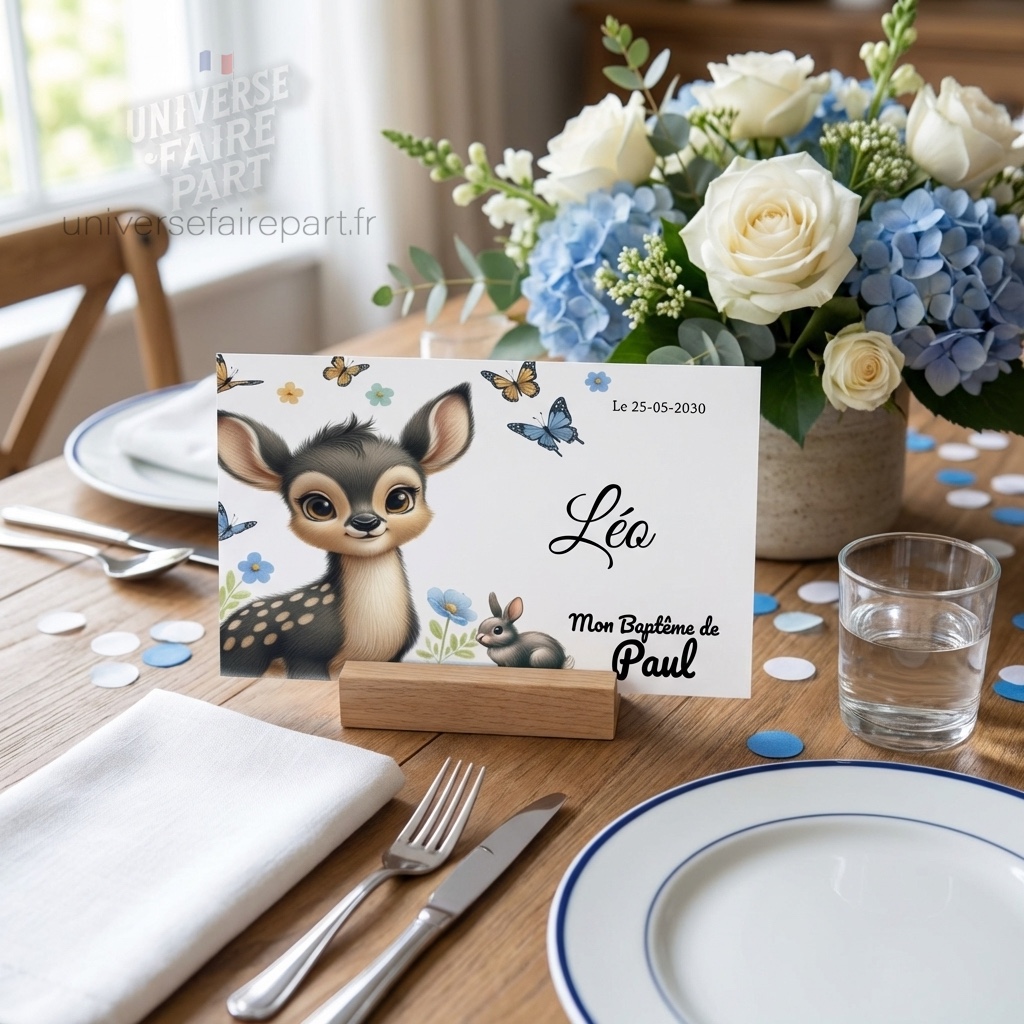 N°136.2  Porte nom forêt enchantée Journée Féerique  Bambi