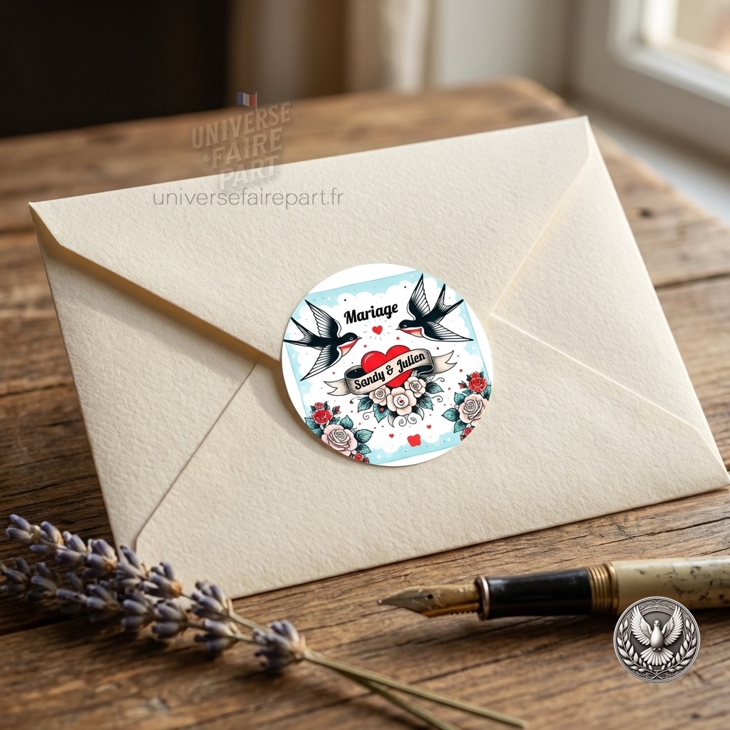 N°269.3 – Rond collant Rockabilly colombes Mariage