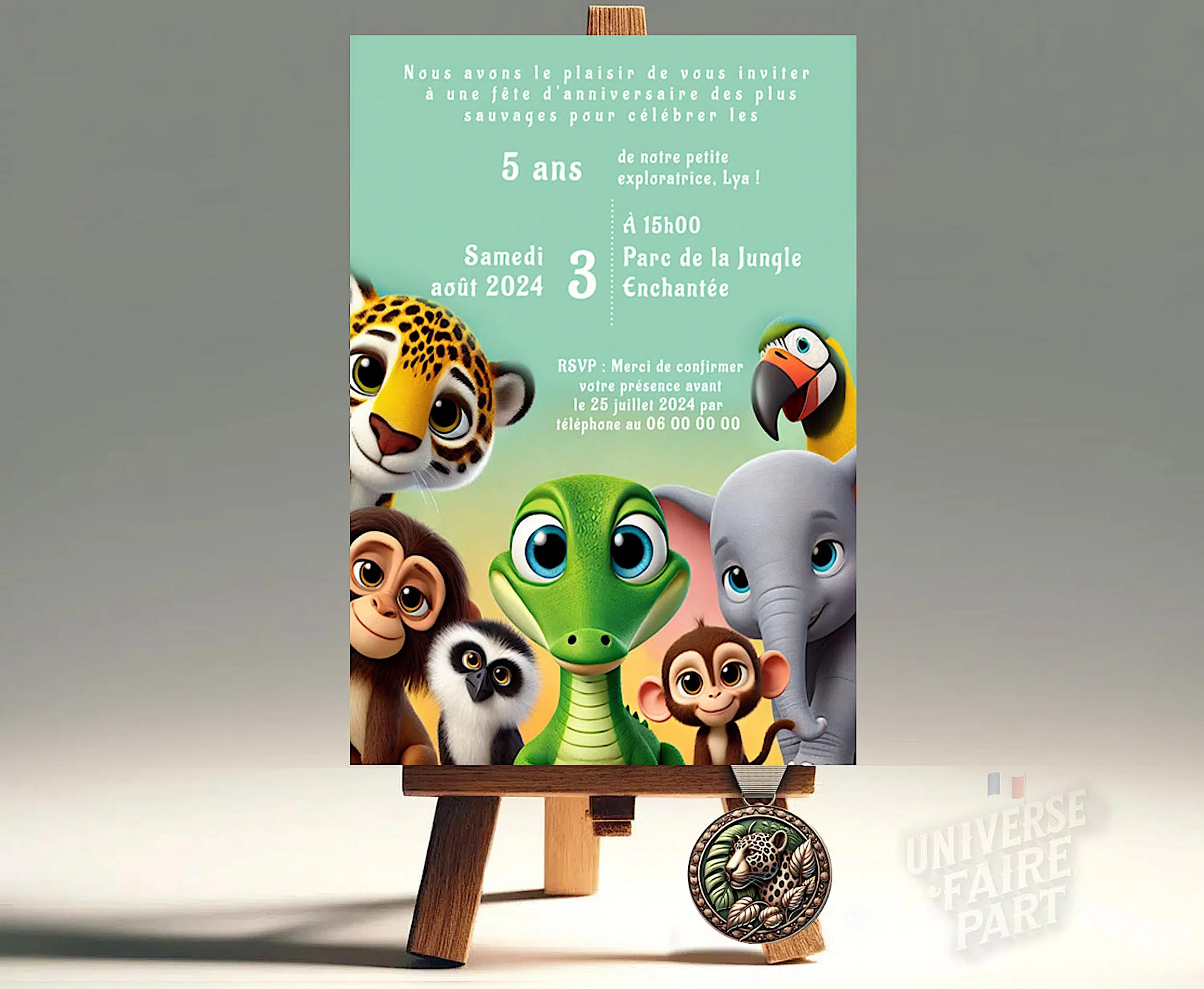 Faire-part N°564 - Bienvenue dans la Jungle!