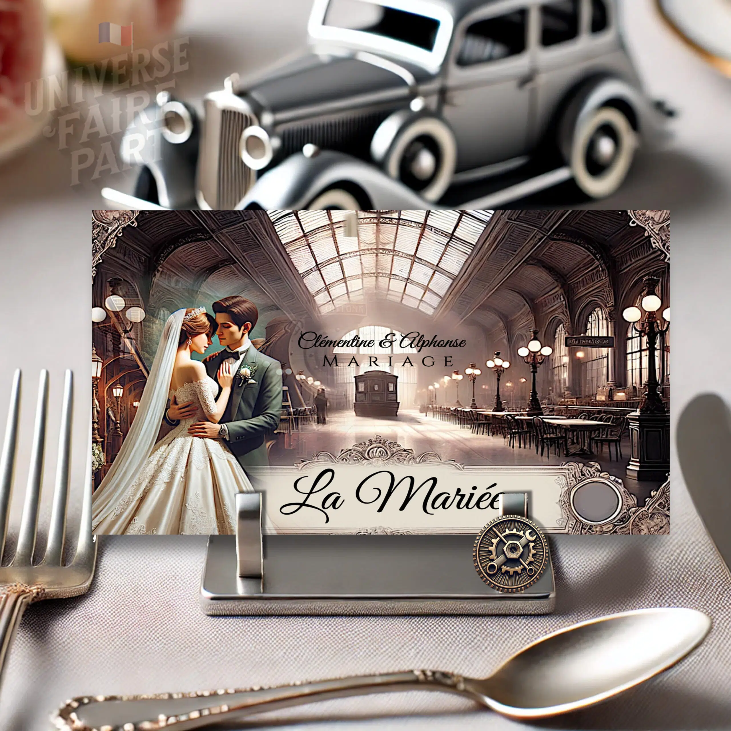 N°573.2- porte nom Voyage d'Amour Mariage en Gare Parisienne