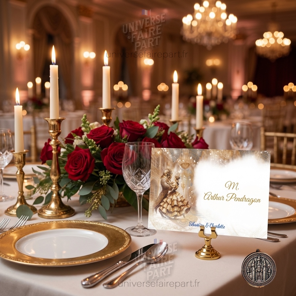 N°553.4 – Porte Nom Histoire éternelle belle et la bête dessin