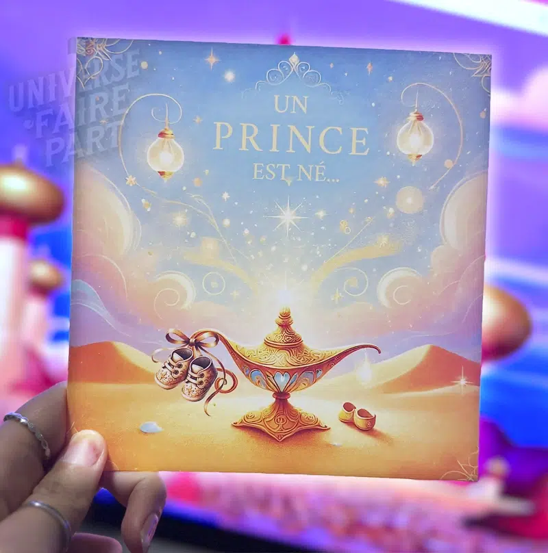 N°262 - Faire-part Le génie et la lampe Aladdin naissance