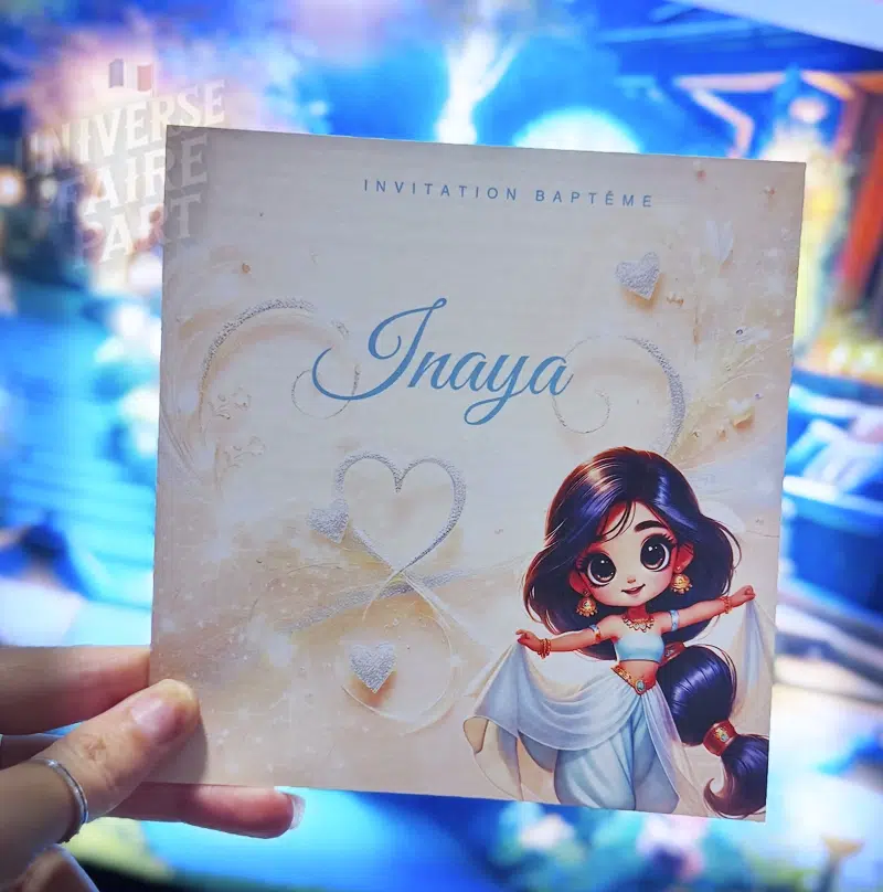 N°339.5 – Faire-part invitation Princesses de contes Jasmine