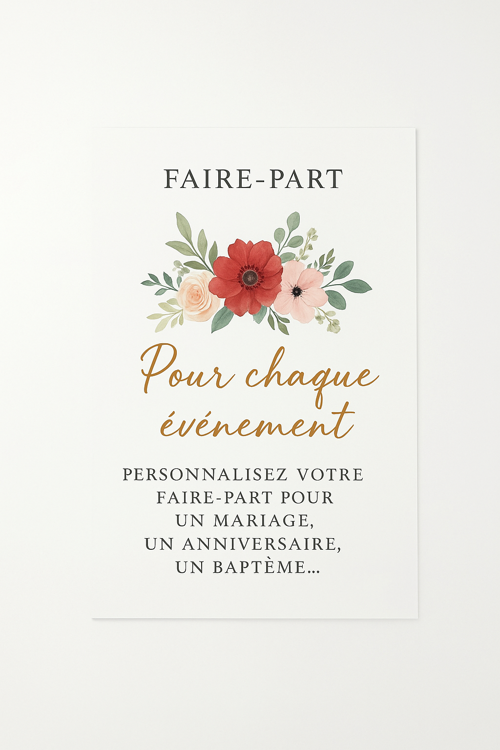Envoyer les Invitations : Les Faire-part