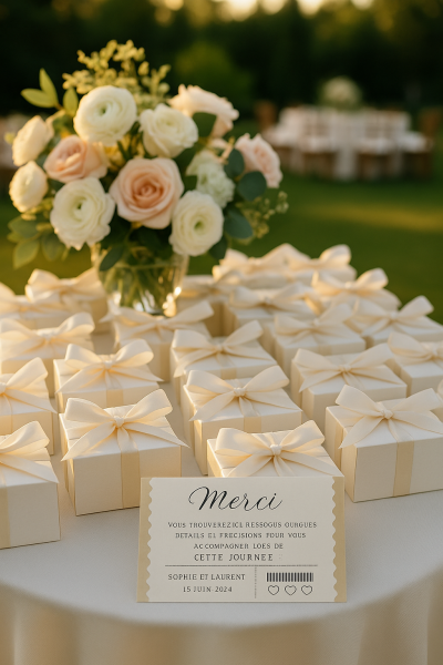 Prévoir les cadeaux pour les invités (faveurs)