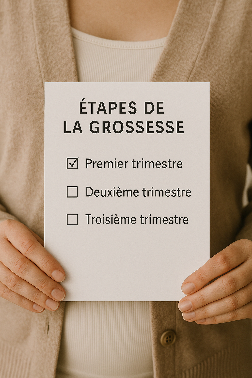 Liste de chaque étape de la grossesse