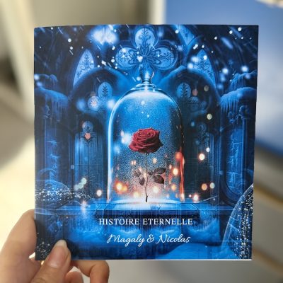 N°35 -  PREMIUM Faire-part Histoire éternelle  belle et la bête Matte Painting – Image 2