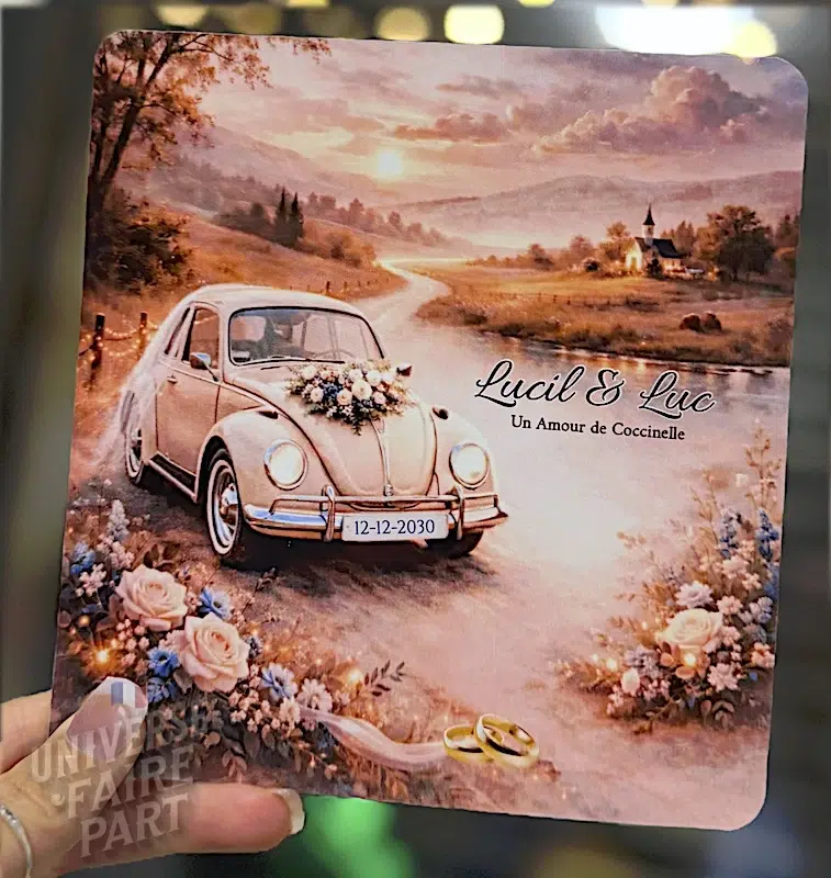 N°578bis – Faire-part Vive les mariés avec la Coccinelle mariage