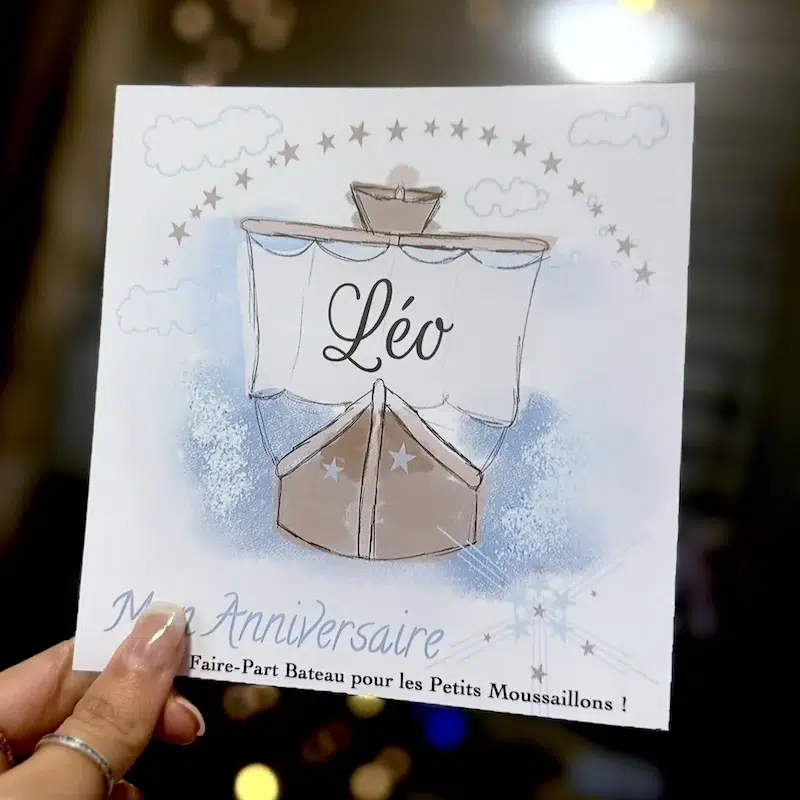 N°545- Faire-Part Bateau pour les Petits Moussaillons !