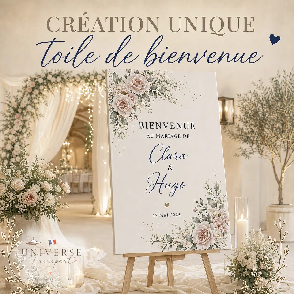 Création Unique Toile de bienvenue