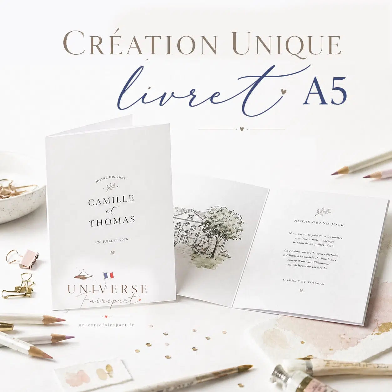 Création Unique Livret 4 faces format A5