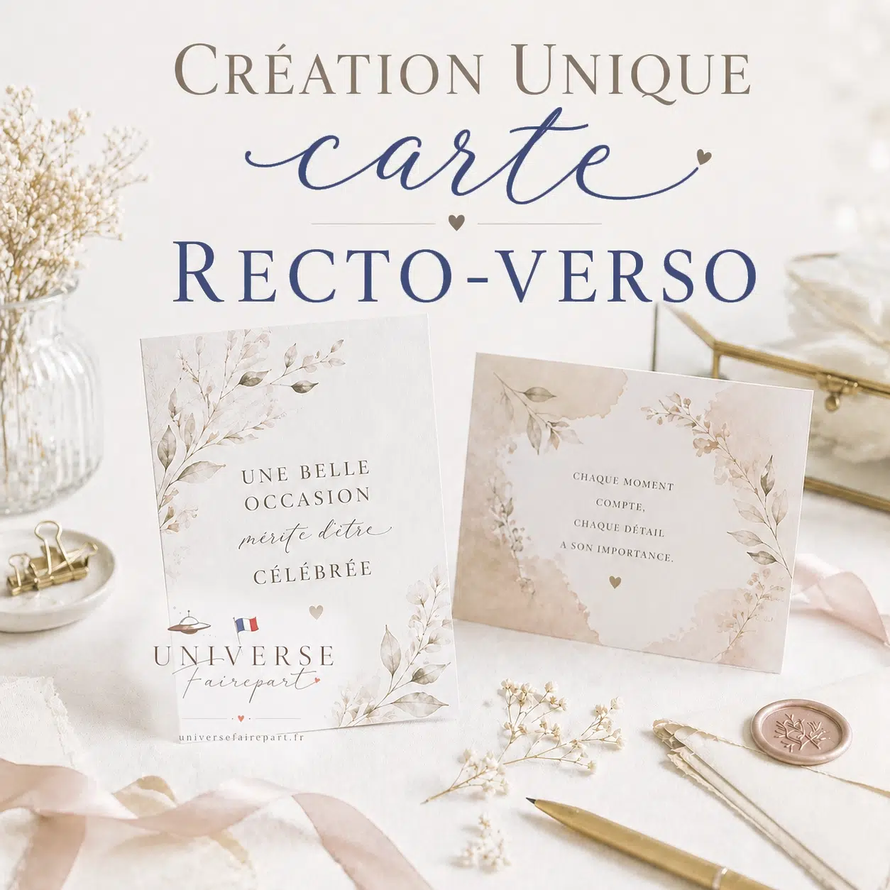 Création Unique Carte recto-verso