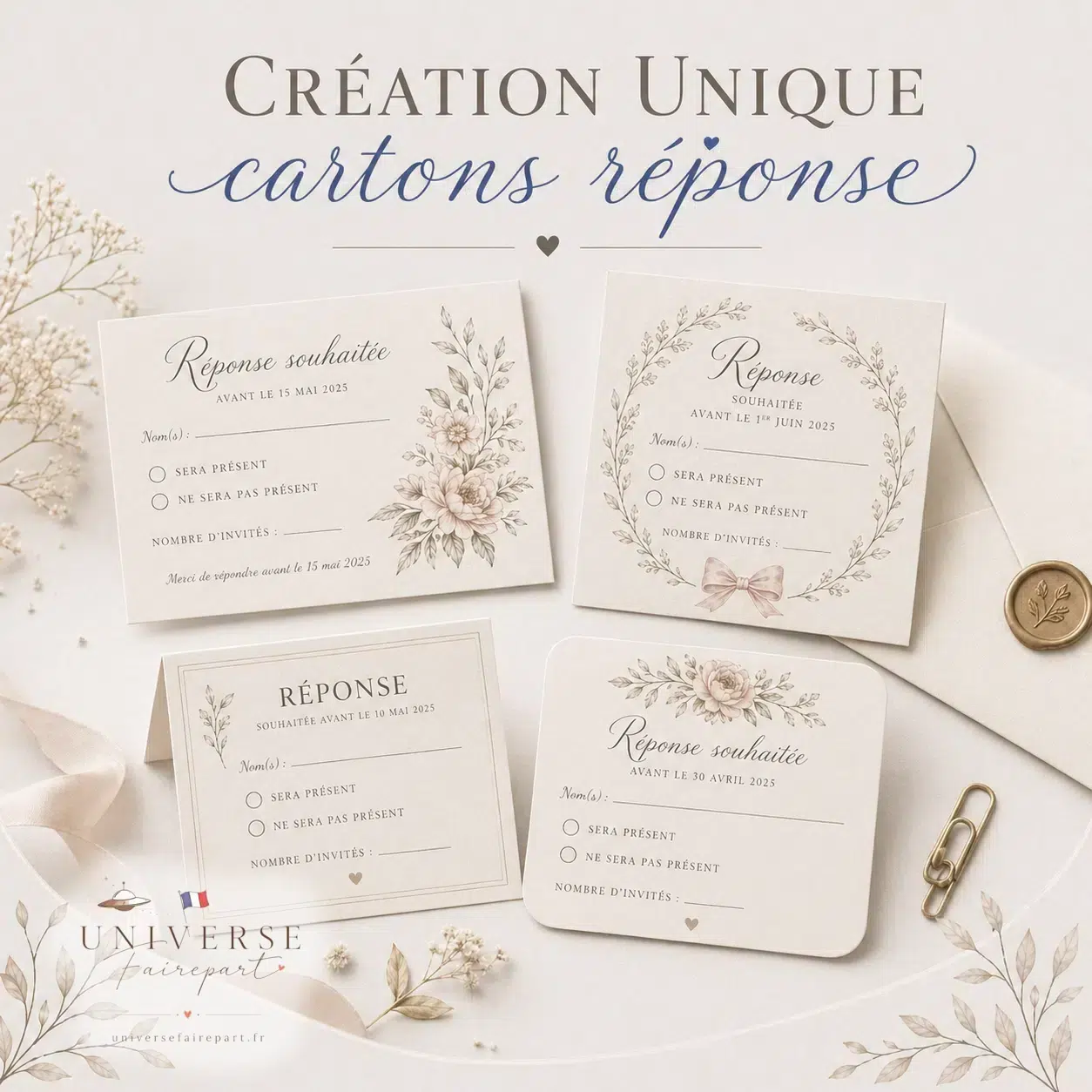 Création Unique Carton Réponse 1 face