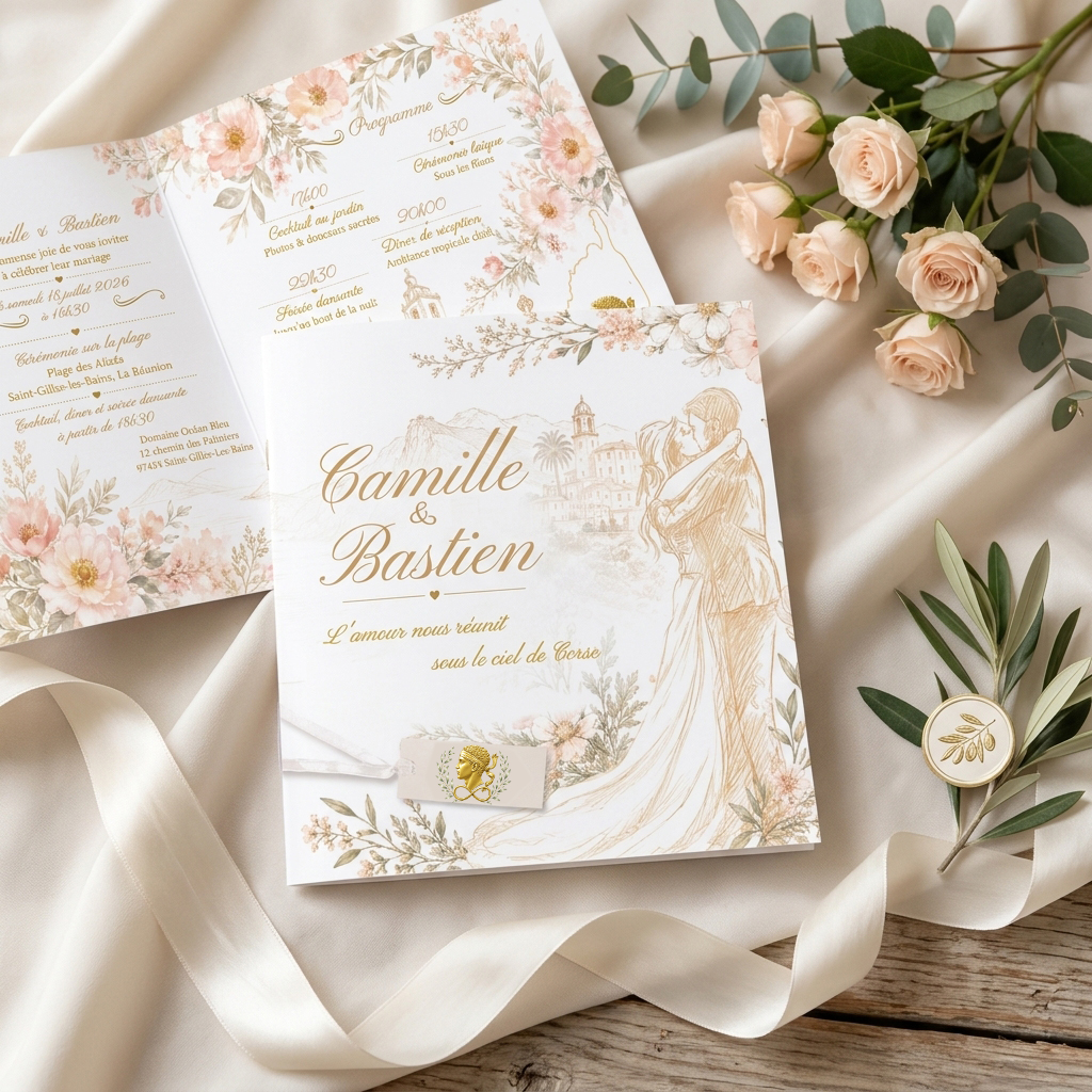 N°442 Faire-part mariage Corse Éternelle