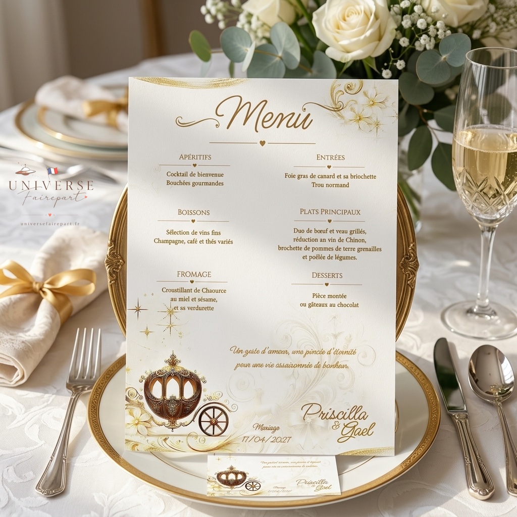 N°65.6 Menu Carrosse princesse