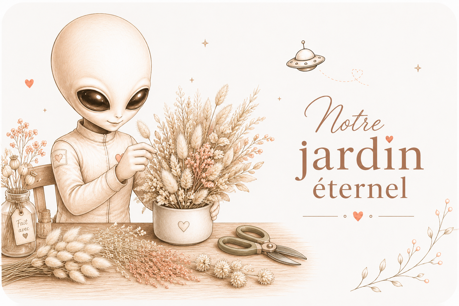 Notre Jardin Éternel, créations artisanales en fleurs séchées