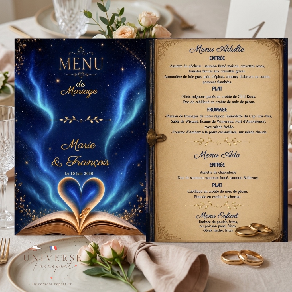 N°19.1 Menu Romantique le  Livre Magique