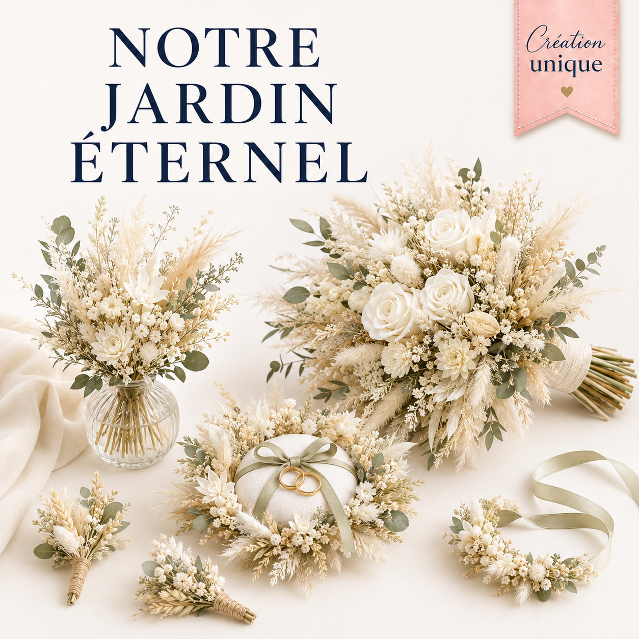 Notre Jardin Éternel, créations florales personnalisées en fleurs séchées