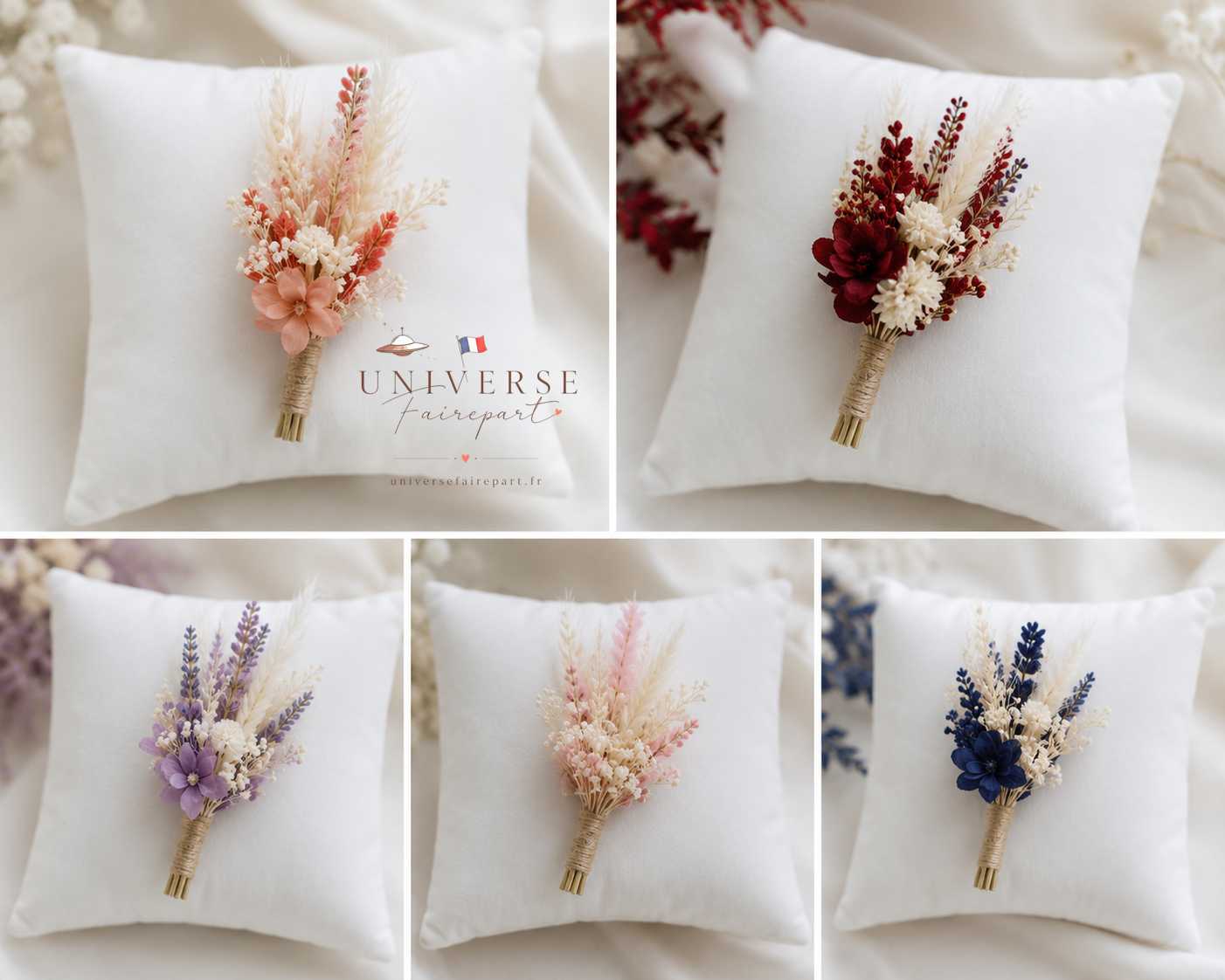 Création unique boutonnière de mariage